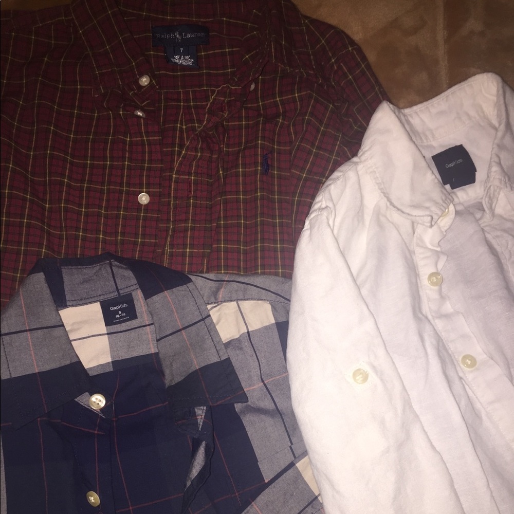 Boys Polo Ralph Lauren & two Gap Dress Shirts